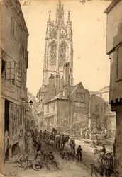 Alter Gin-Laden in der Nähe der St. Nicholas-Kathedrale